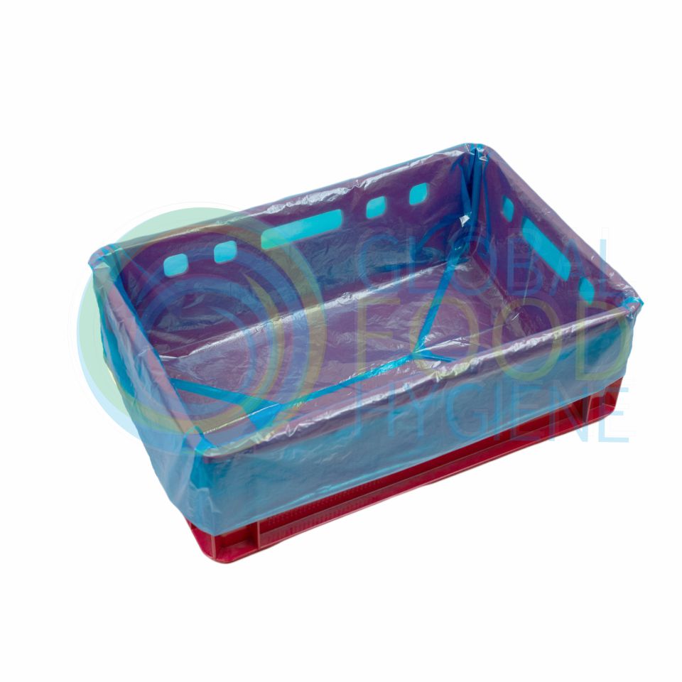 blå plast rundt en kurv